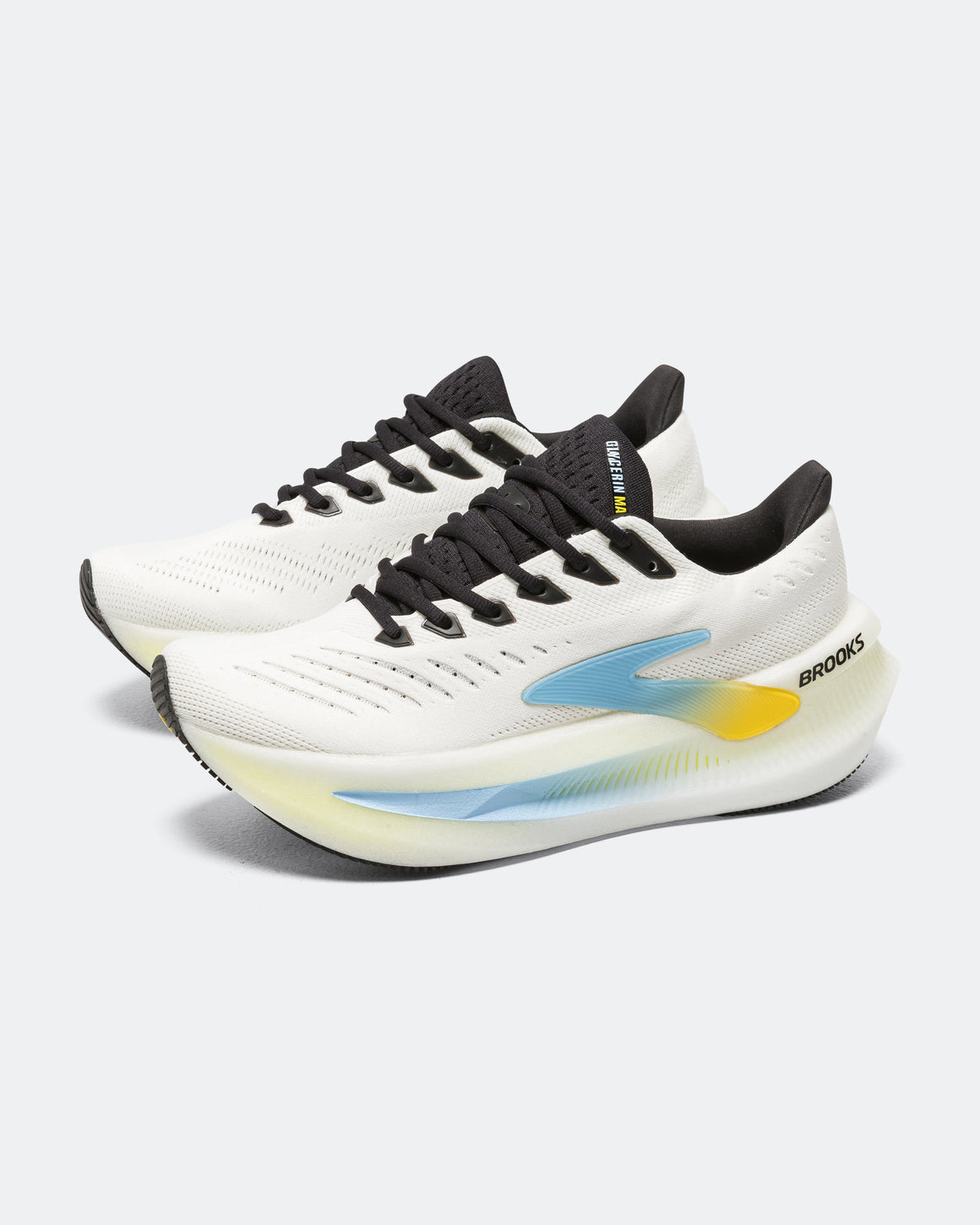 Brooks - Mens Glycerin Max 2 - Bright White/Black-Nightlife - Up There Athletics