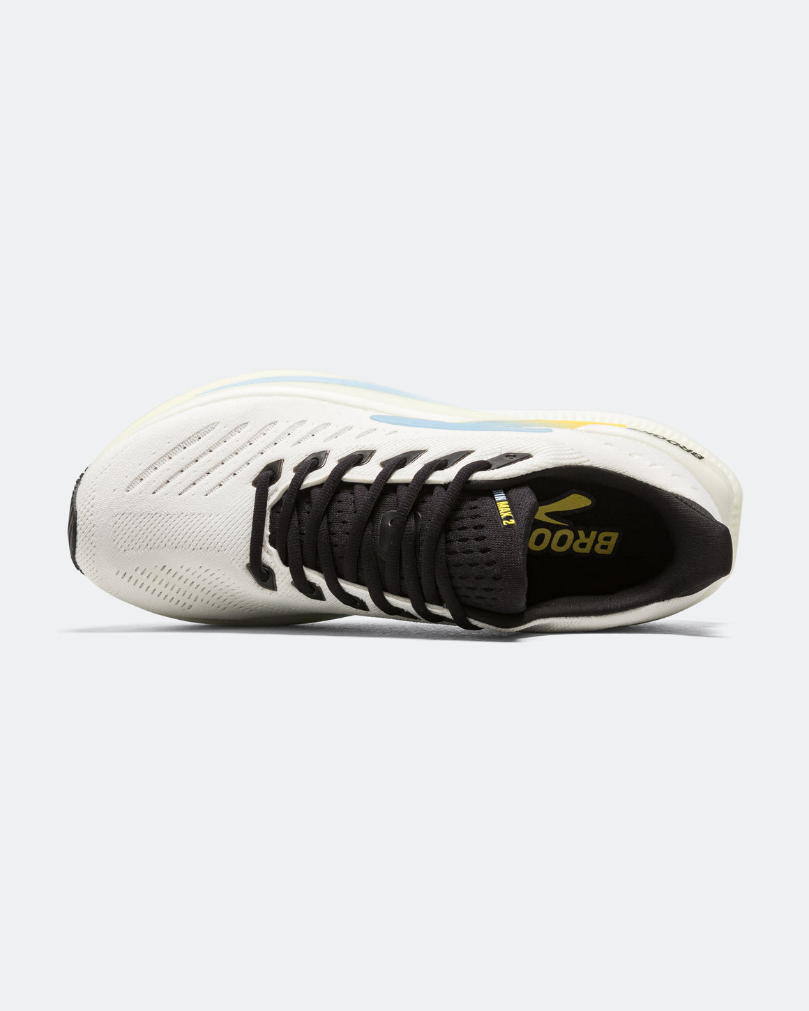 Brooks - Mens Glycerin Max 2 - Bright White/Black-Nightlife - Up There Athletics