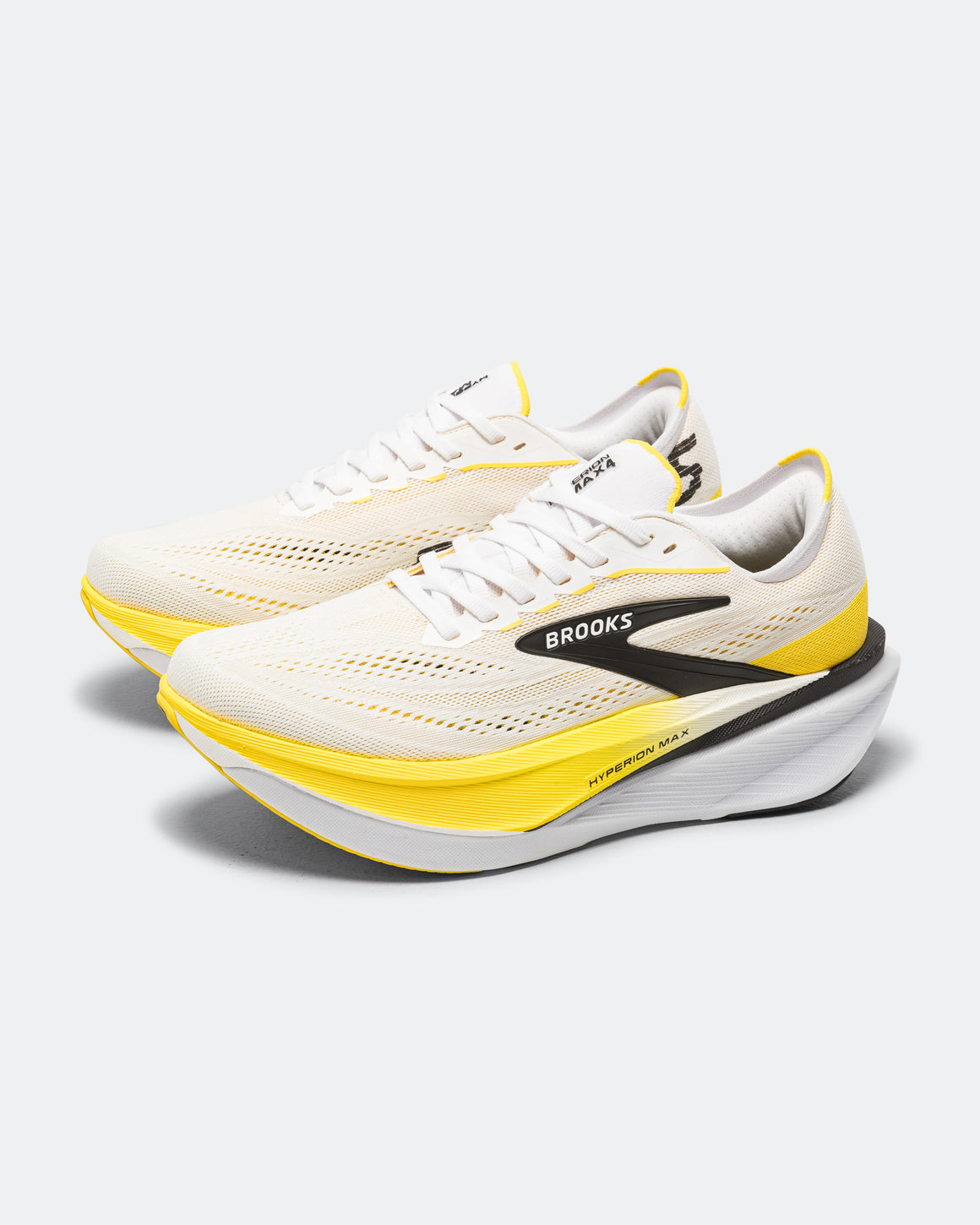 Brooks - Mens Hyperion Max 4 - White/Cyber Yellow-Black - Up There Athletics