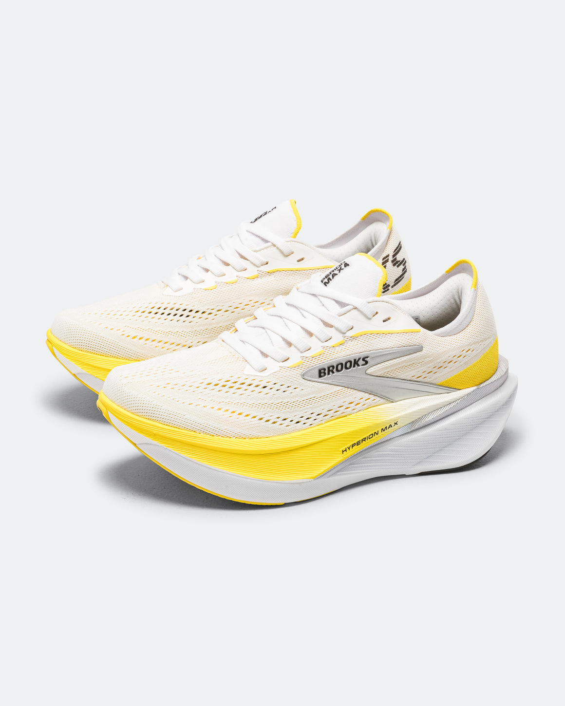Brooks - Womens Hyperion Max 4 - White/Cyber Yellow-Black - Up There Athletics