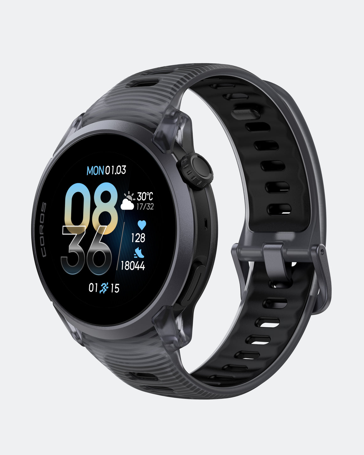 Coros - Pace 4 GPS Sport Watch - Crystal/Black Silicone Band - Up There Athletics