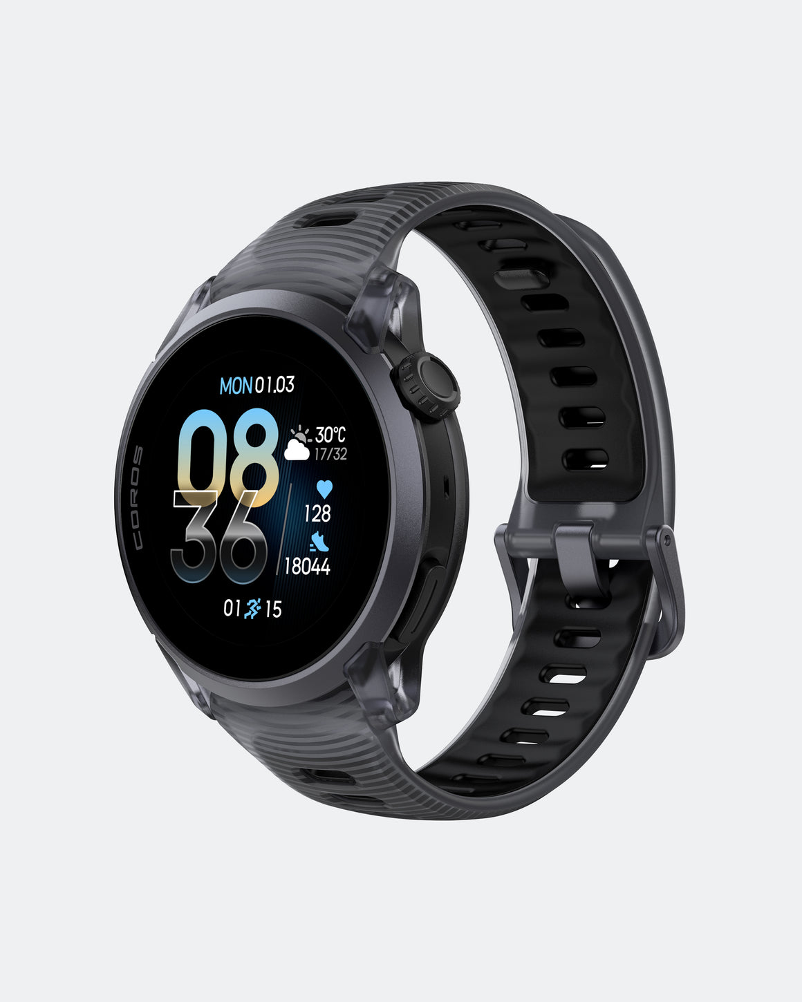 Coros - Pace 4 GPS Sport Watch - Crystal/Black Silicone Band - Up There Athletics