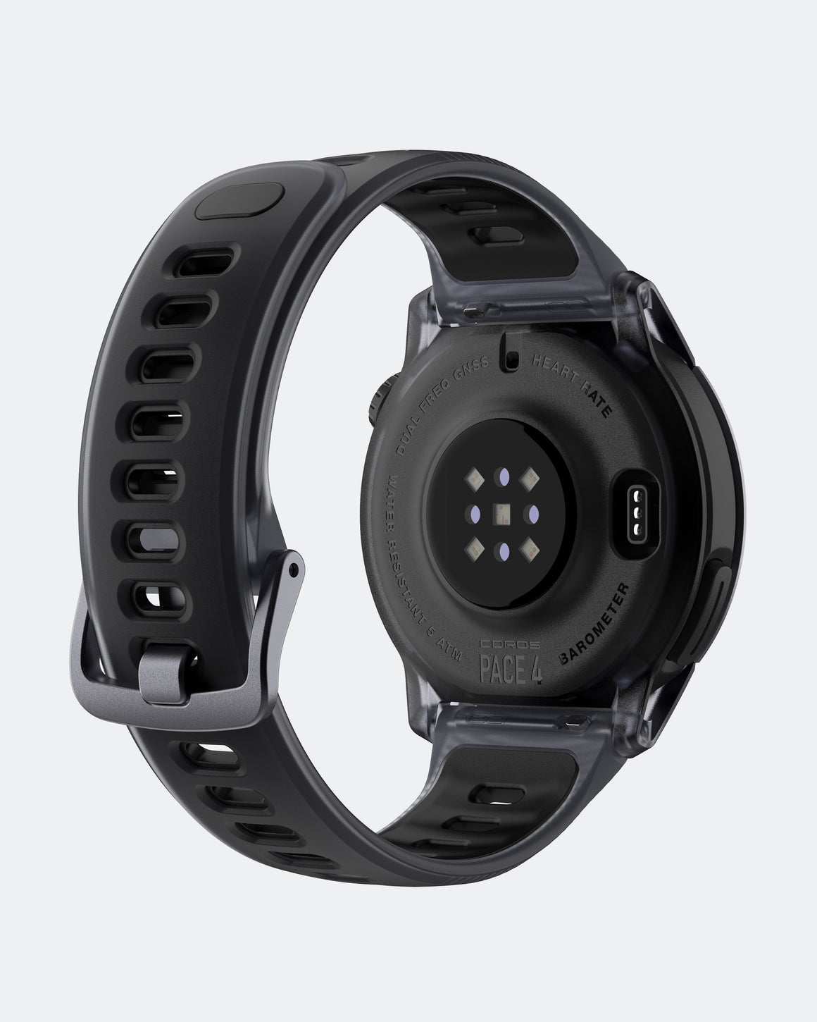 Coros - Pace 4 GPS Sport Watch - Crystal/Black Silicone Band - Up There Athletics