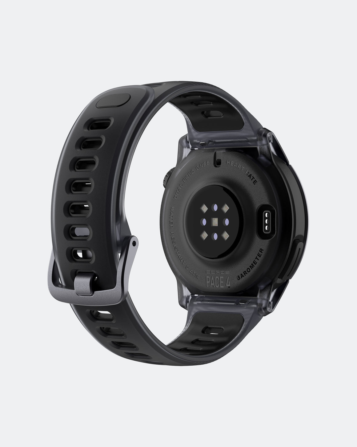 Coros - Pace 4 GPS Sport Watch - Crystal/Black Silicone Band - Up There Athletics