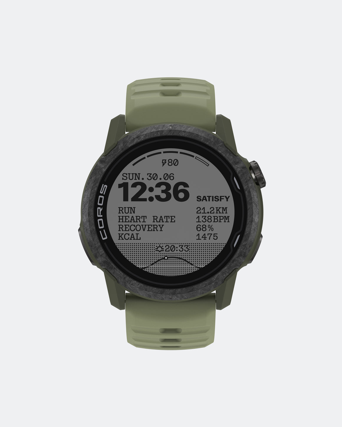 Coros - Apex 4 46mm x Satisfy - Burnt Olive - Up There Athletics