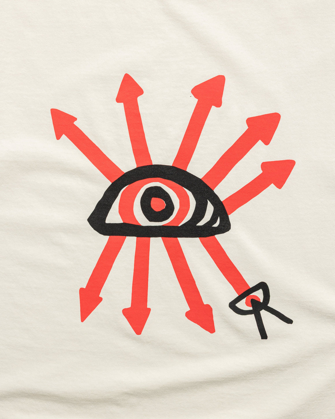 District Vision - Arrow Eye California Cotton Tee - Vintage White - Up There Athletics