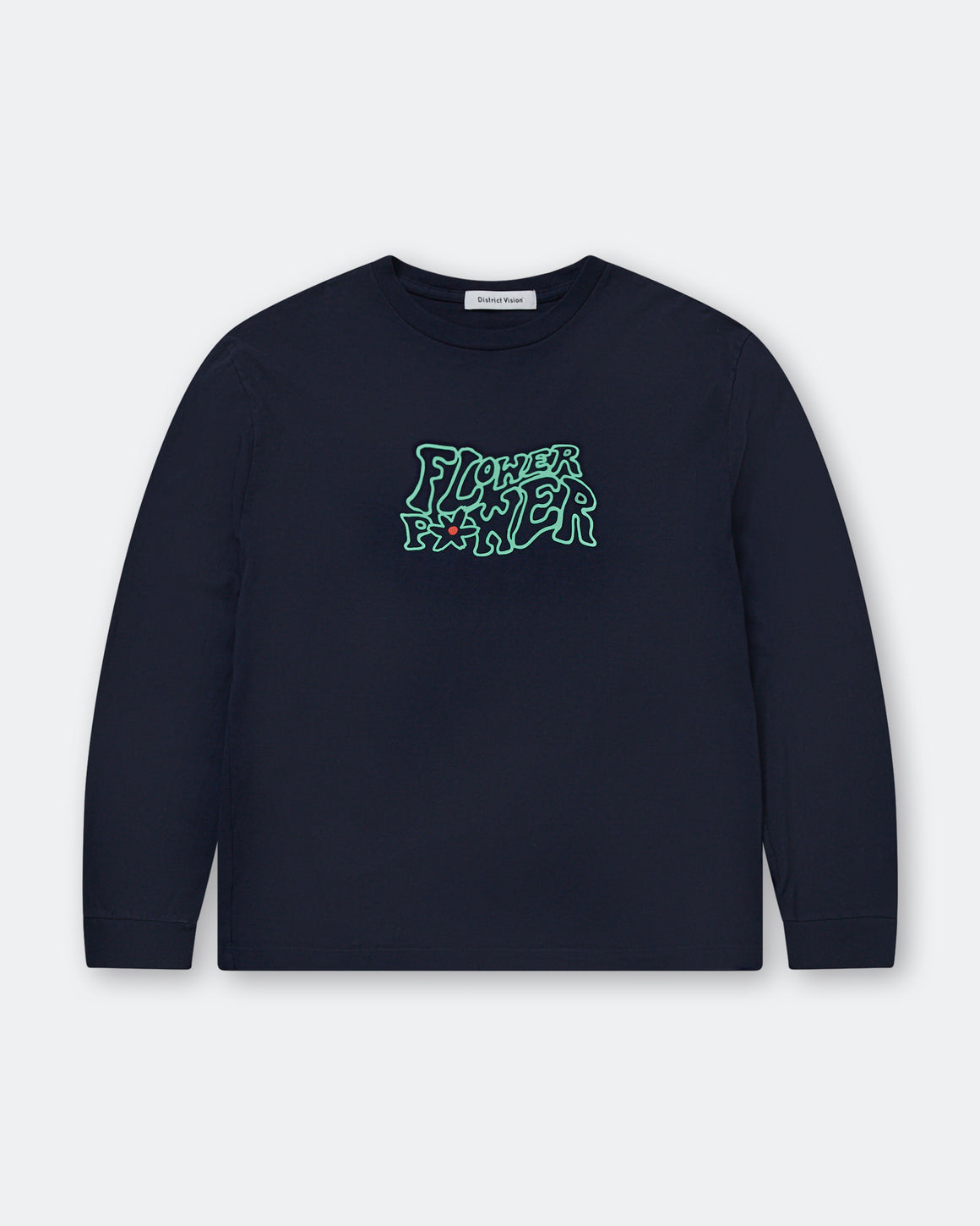 District Vision - California Cotton Long Sleeve Tee - Flower Power Navy - Up There Athletics