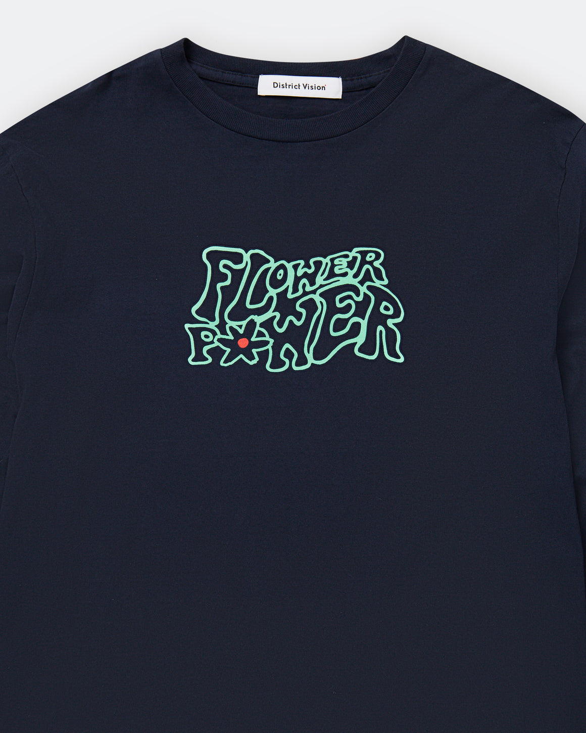 District Vision - California Cotton Long Sleeve Tee - Flower Power Navy - Up There Athletics