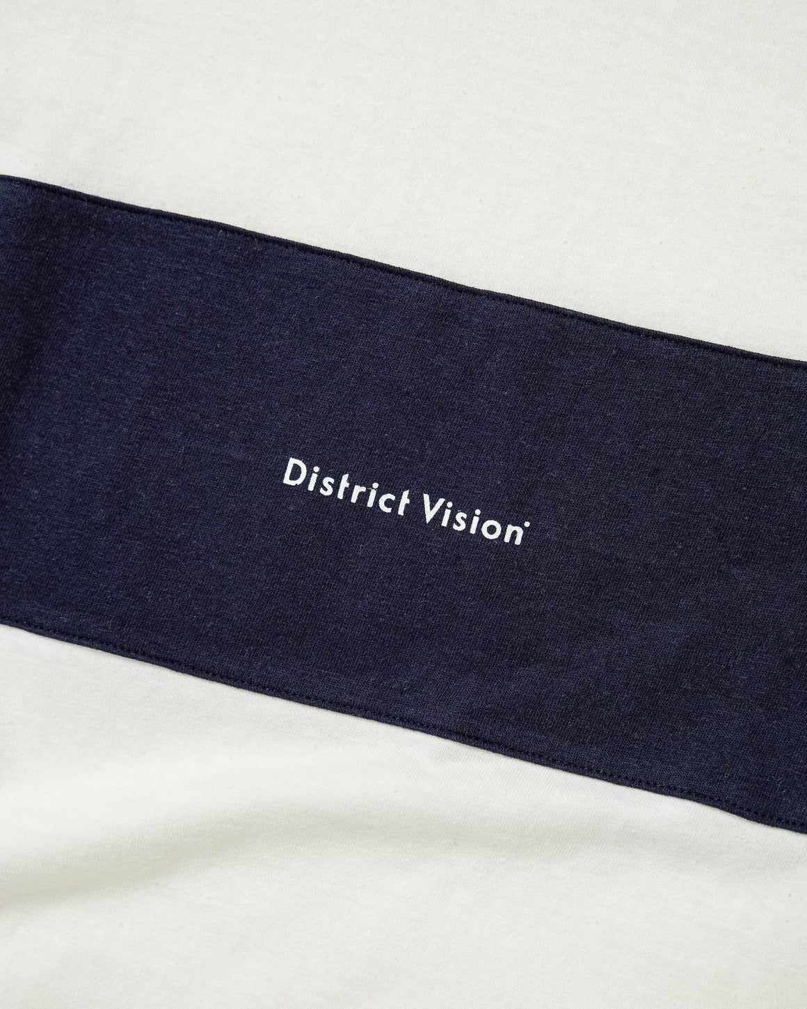 District Vision - Japan Cotton Ringer Tee - Vintage White/Navy - Up There Athletics