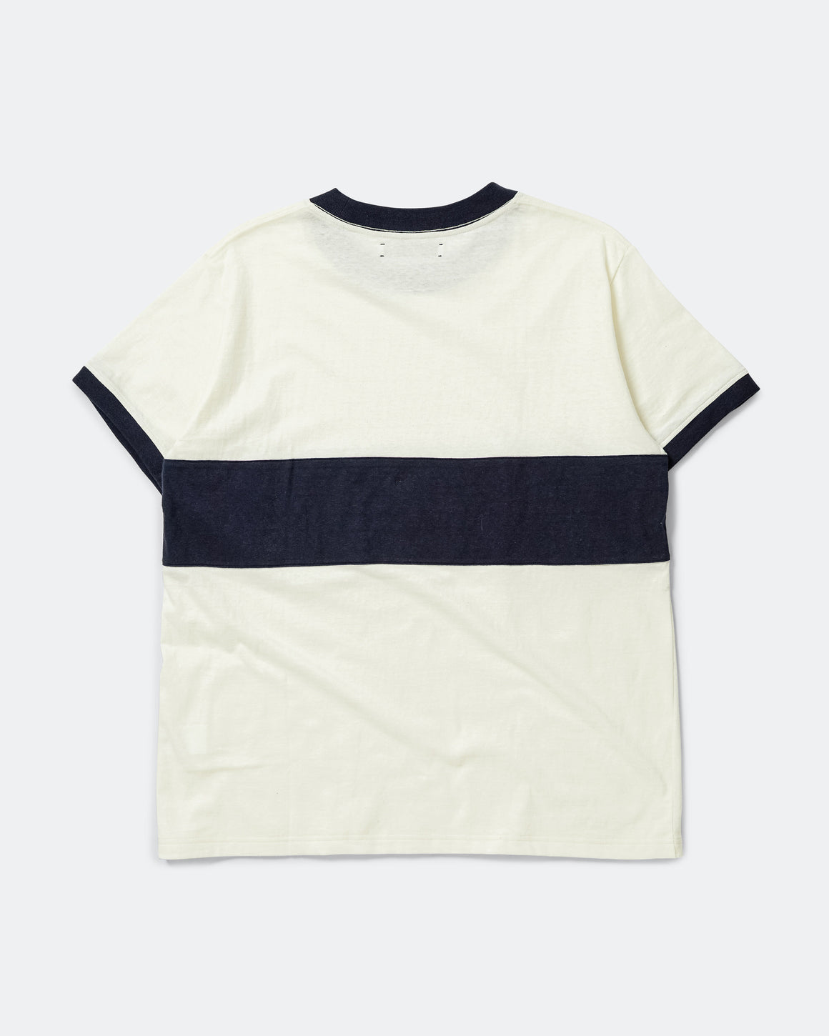 District Vision - Japan Cotton Ringer Tee - Vintage White/Navy - Up There Athletics