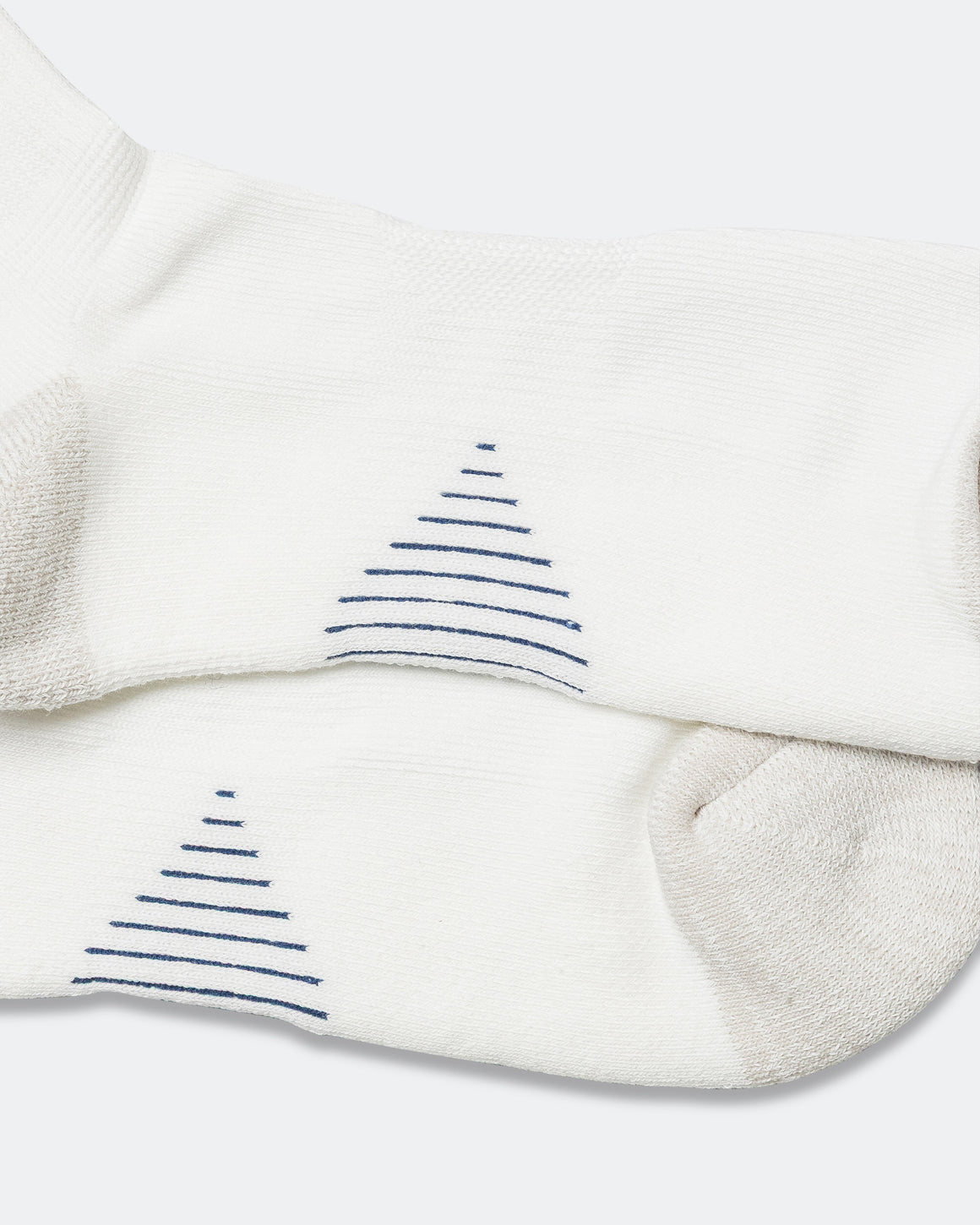 District Vision - Japanese Organic Cotton Socks - White/Navy - Up There Athletics