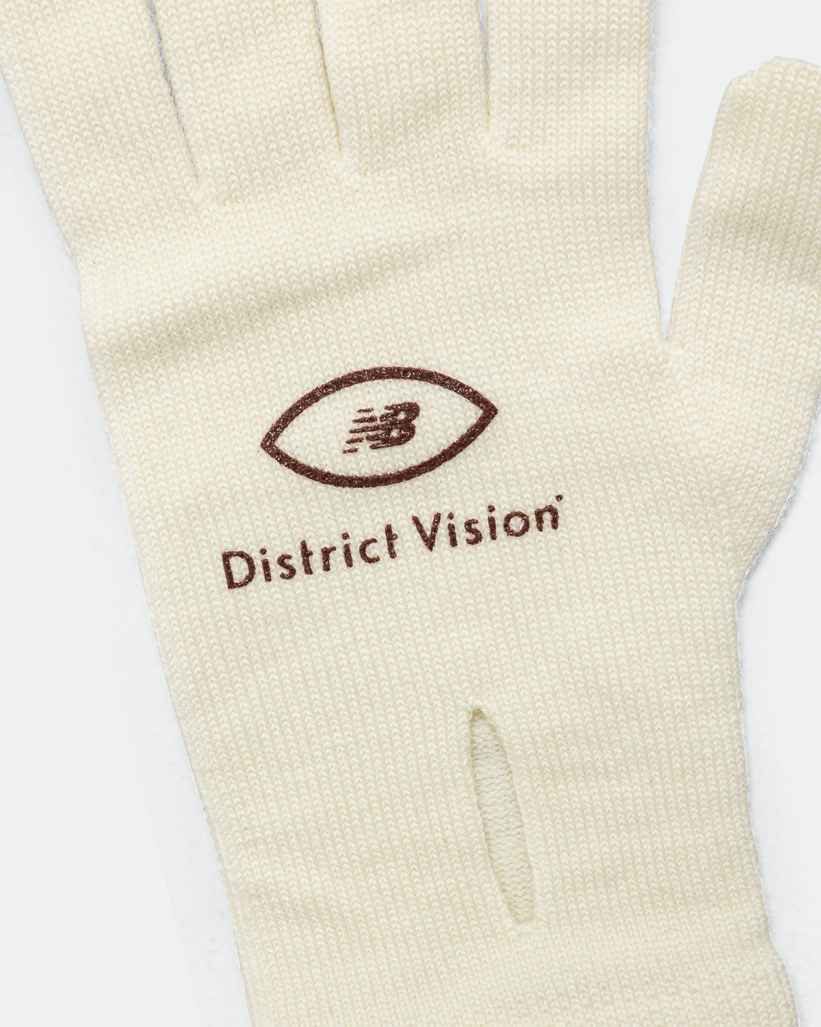 District Vision - Knit Windowed Running Gloves x New Balance - Linen - Up There Athletics