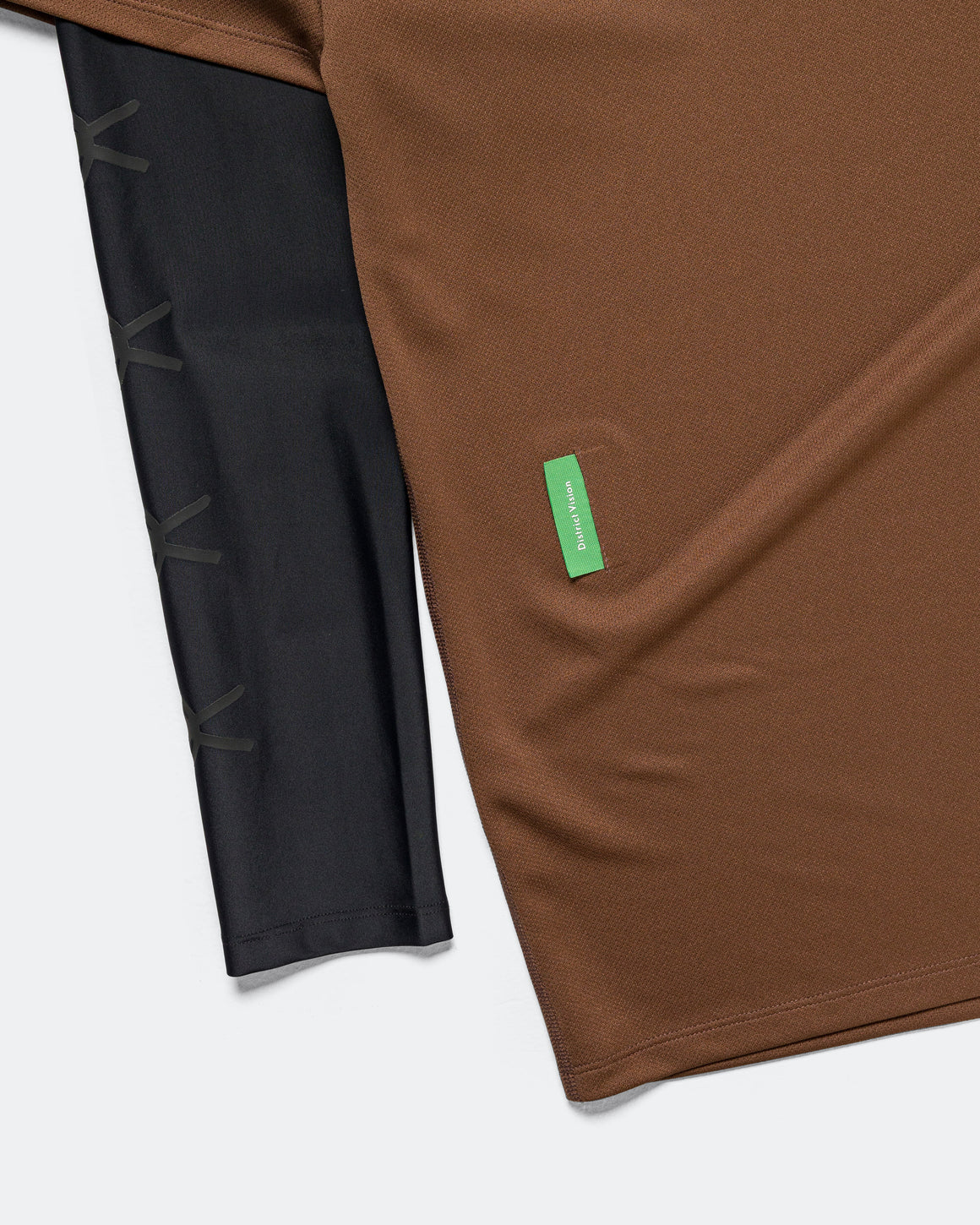 District Vision - Mens Compression Boxy Training Tee - Espresso/Black - Up There Athletics