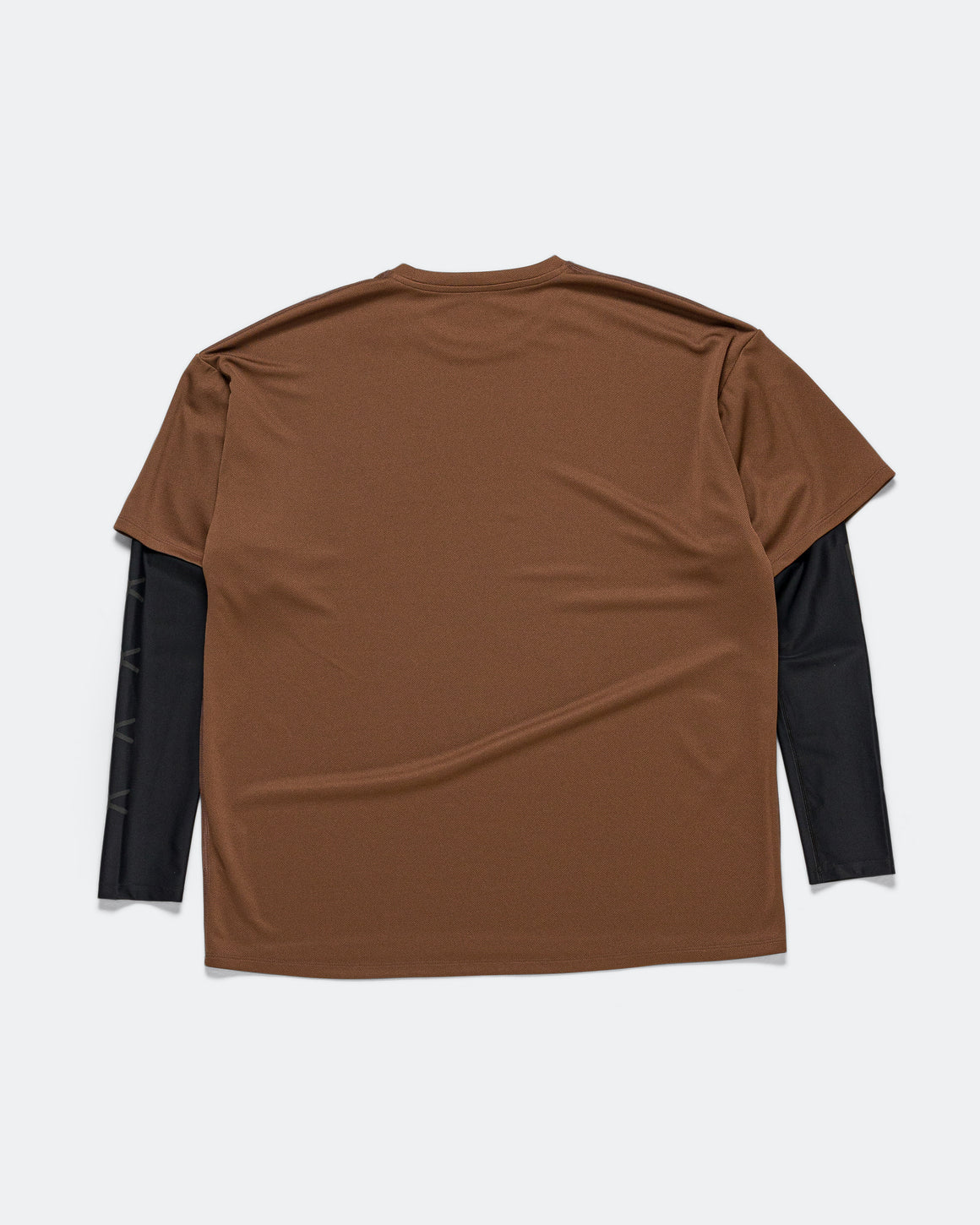 District Vision - Mens Compression Boxy Training Tee - Espresso/Black - Up There Athletics