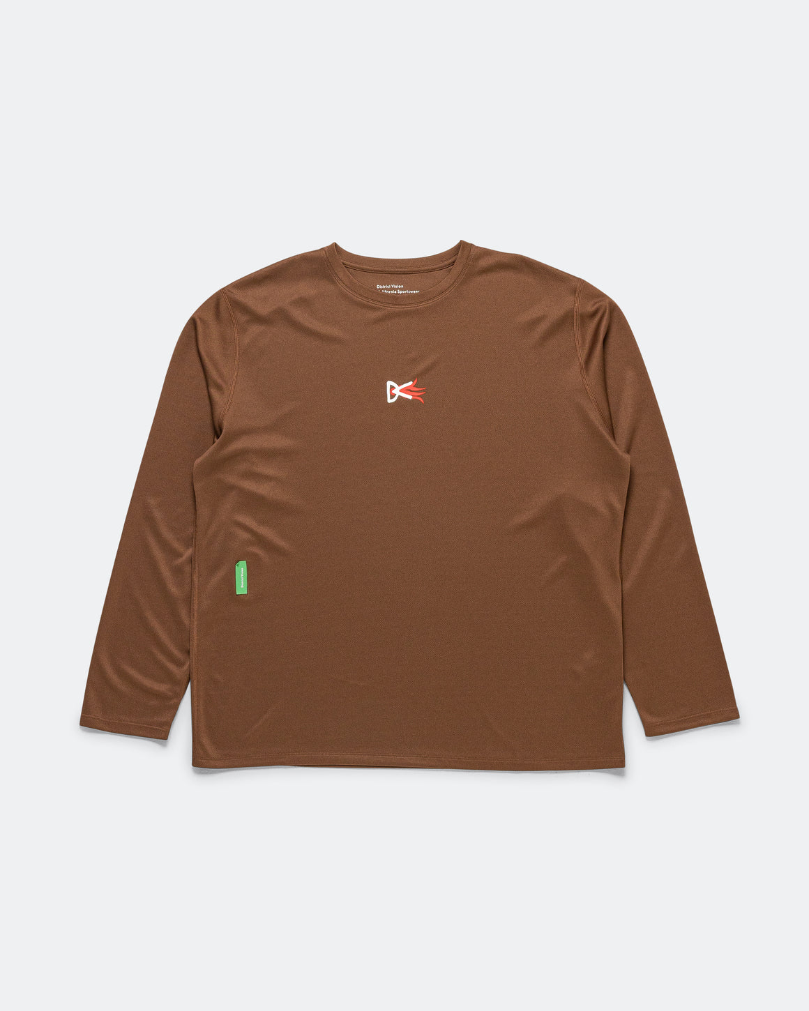 District Vision - Mens Long Sleeve Boxy Training Tee - Espresso - Up There Athletics