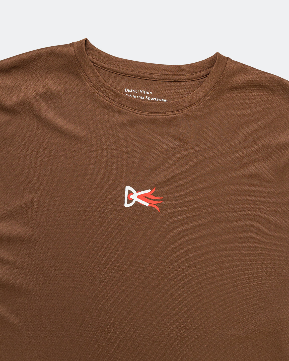 District Vision - Mens Long Sleeve Boxy Training Tee - Espresso - Up There Athletics