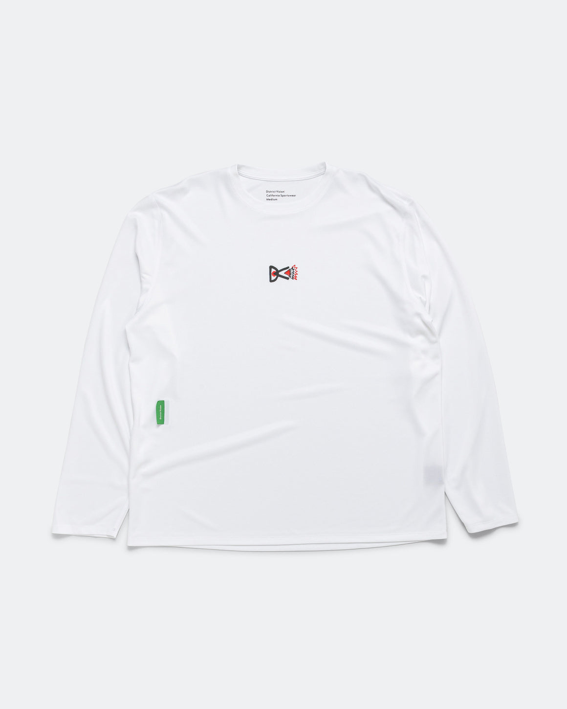 District Vision - Mens Long Sleeve Boxy Training Tee - White - Up There Athletics