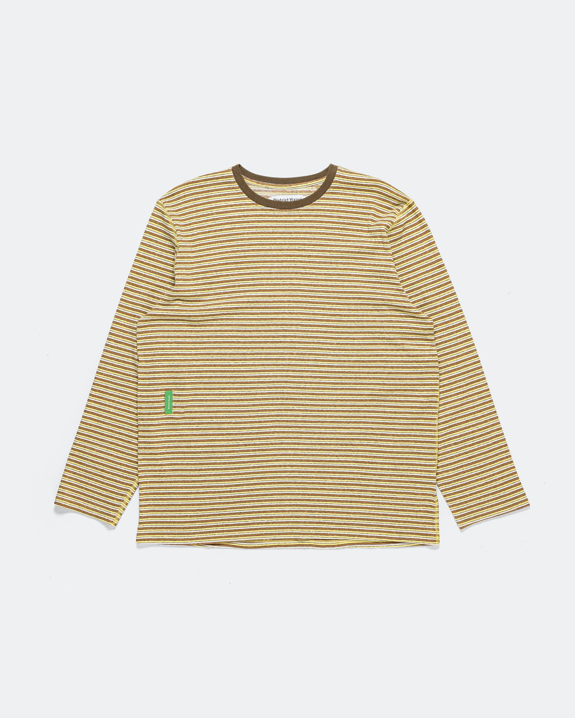 District Vision - Mens Long Sleeve Stripe Tee - Yellow Stripe - Up There Athletics