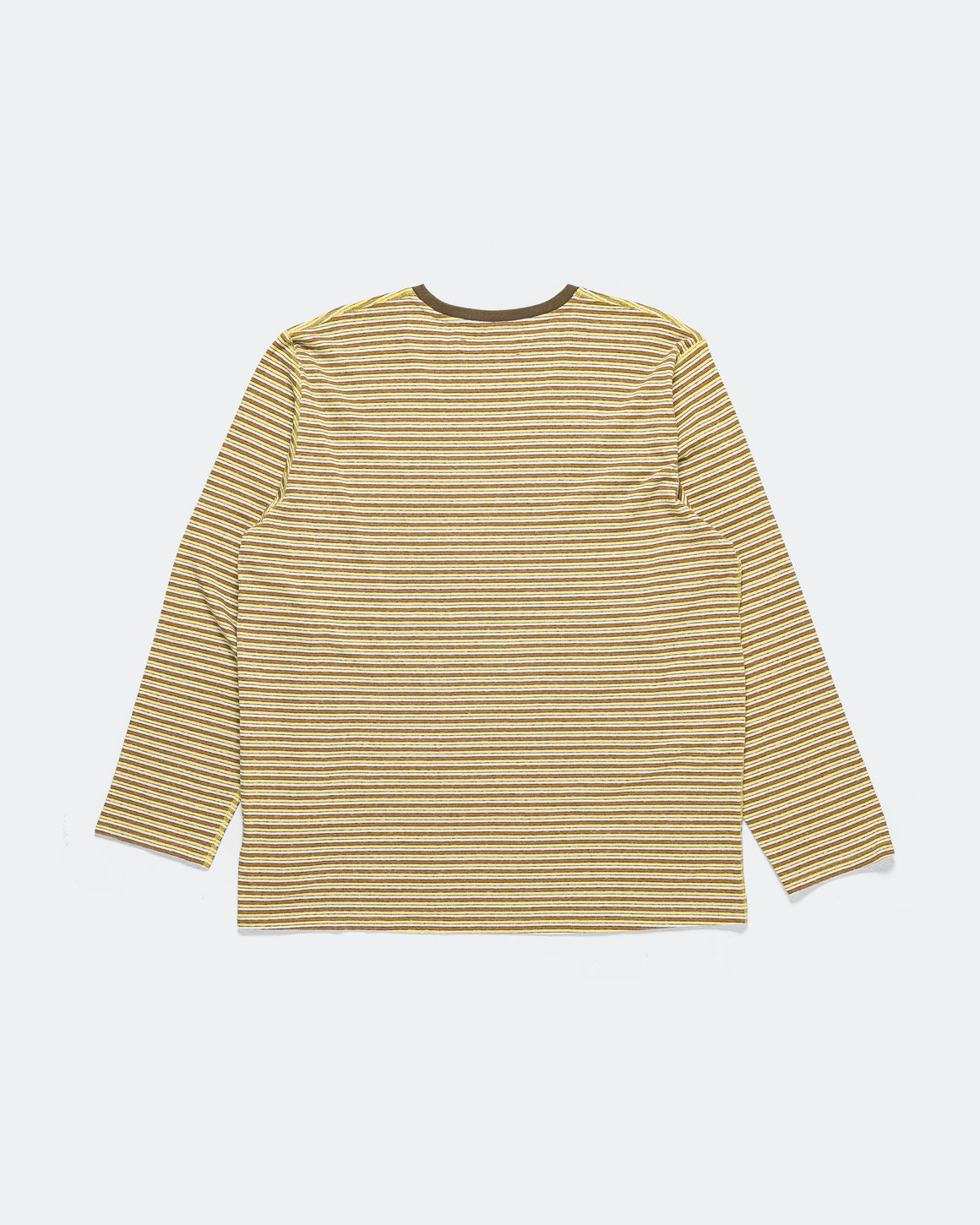 District Vision - Mens Long Sleeve Stripe Tee - Yellow Stripe - Up There Athletics