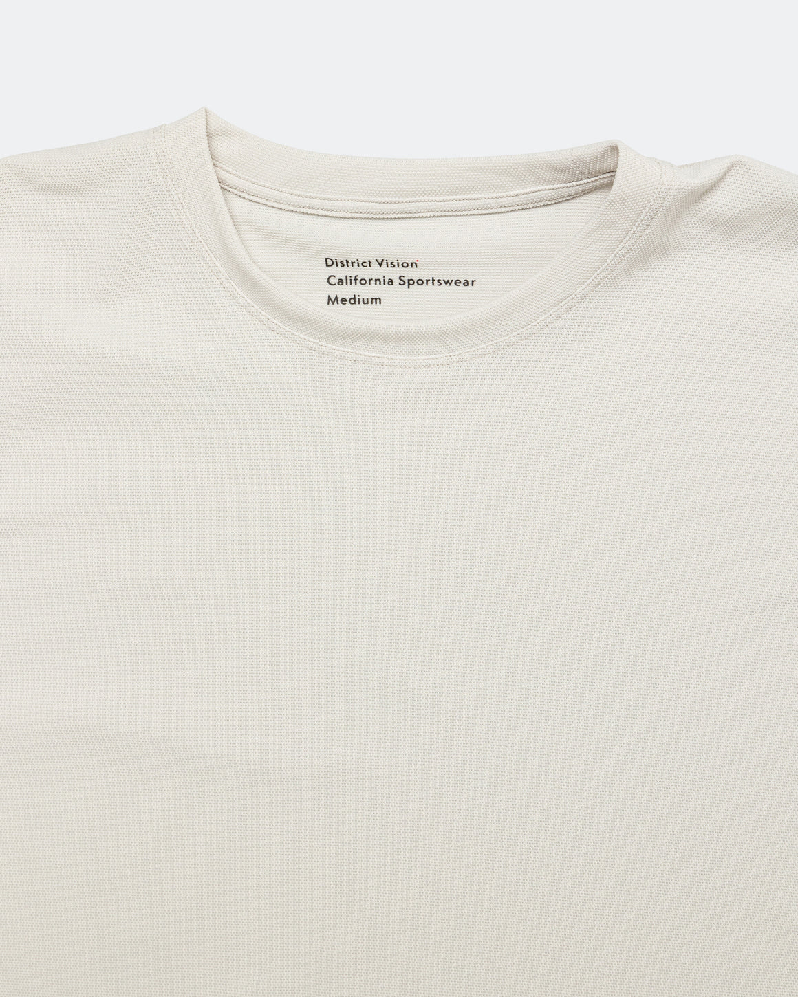 District Vision - Mens Quick-Dry Boxy Short Sleeve Tee - Off White - Up There Athletics