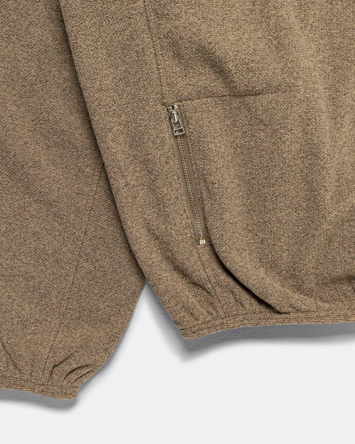 District Vision - Mens Reverse Brushed Crewneck Fleece - Melange Brown - Up There Athletics