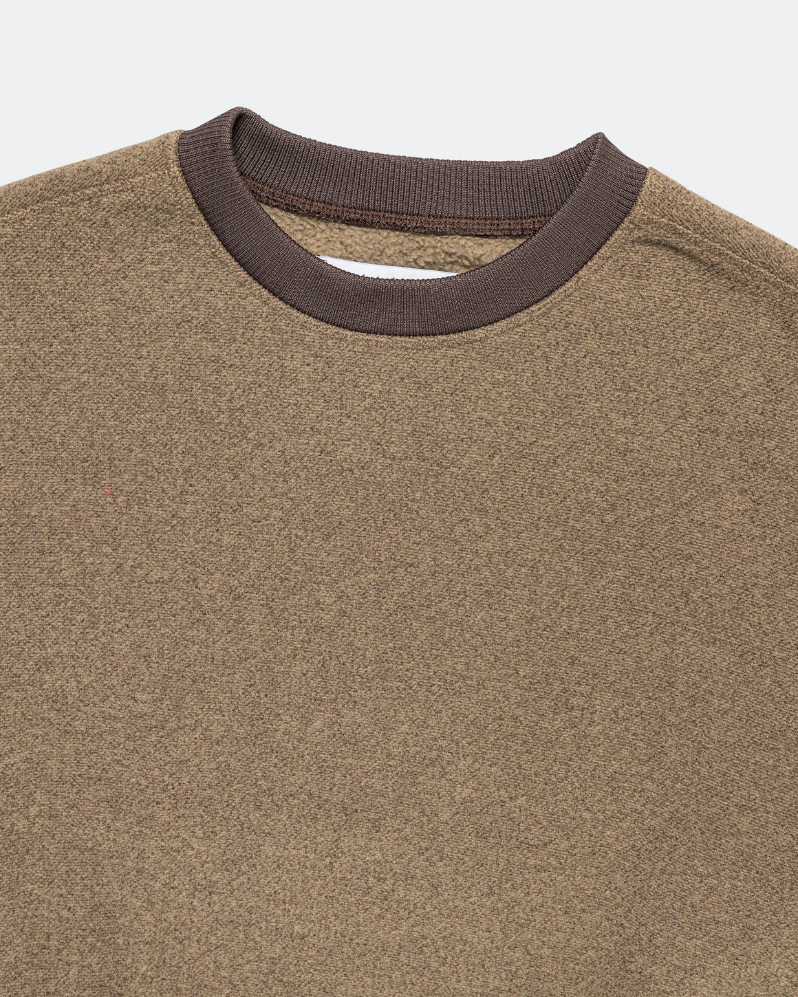 District Vision - Mens Reverse Brushed Crewneck Fleece - Melange Brown - Up There Athletics