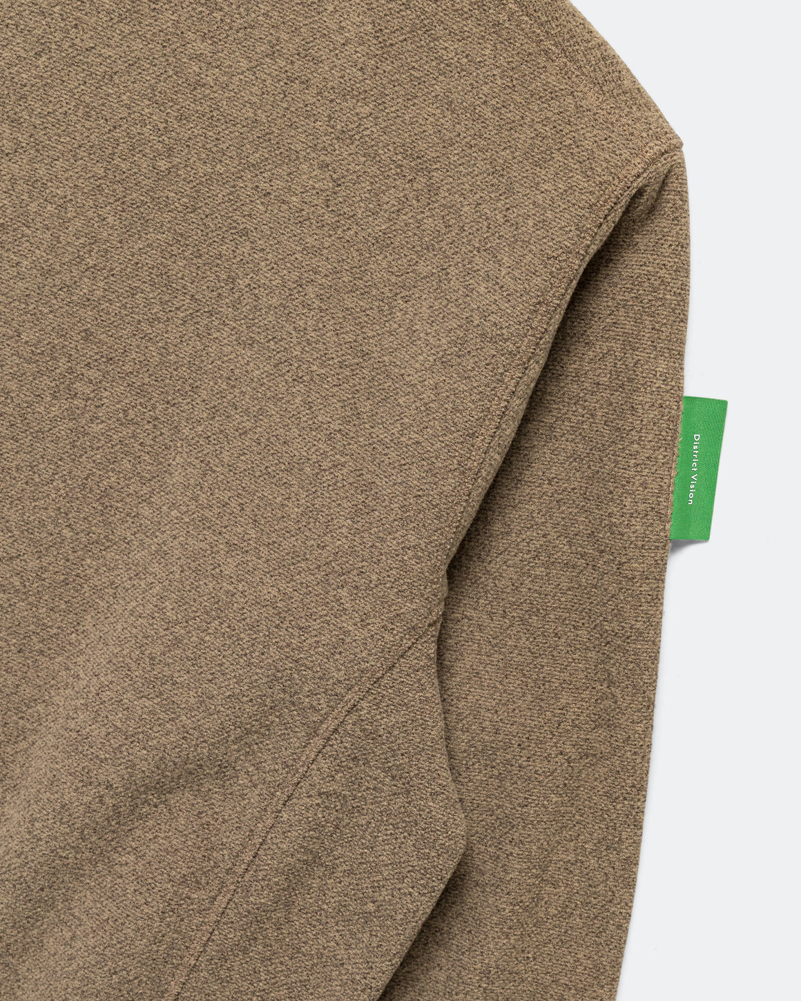District Vision - Mens Reverse Brushed Crewneck Fleece - Melange Brown - Up There Athletics