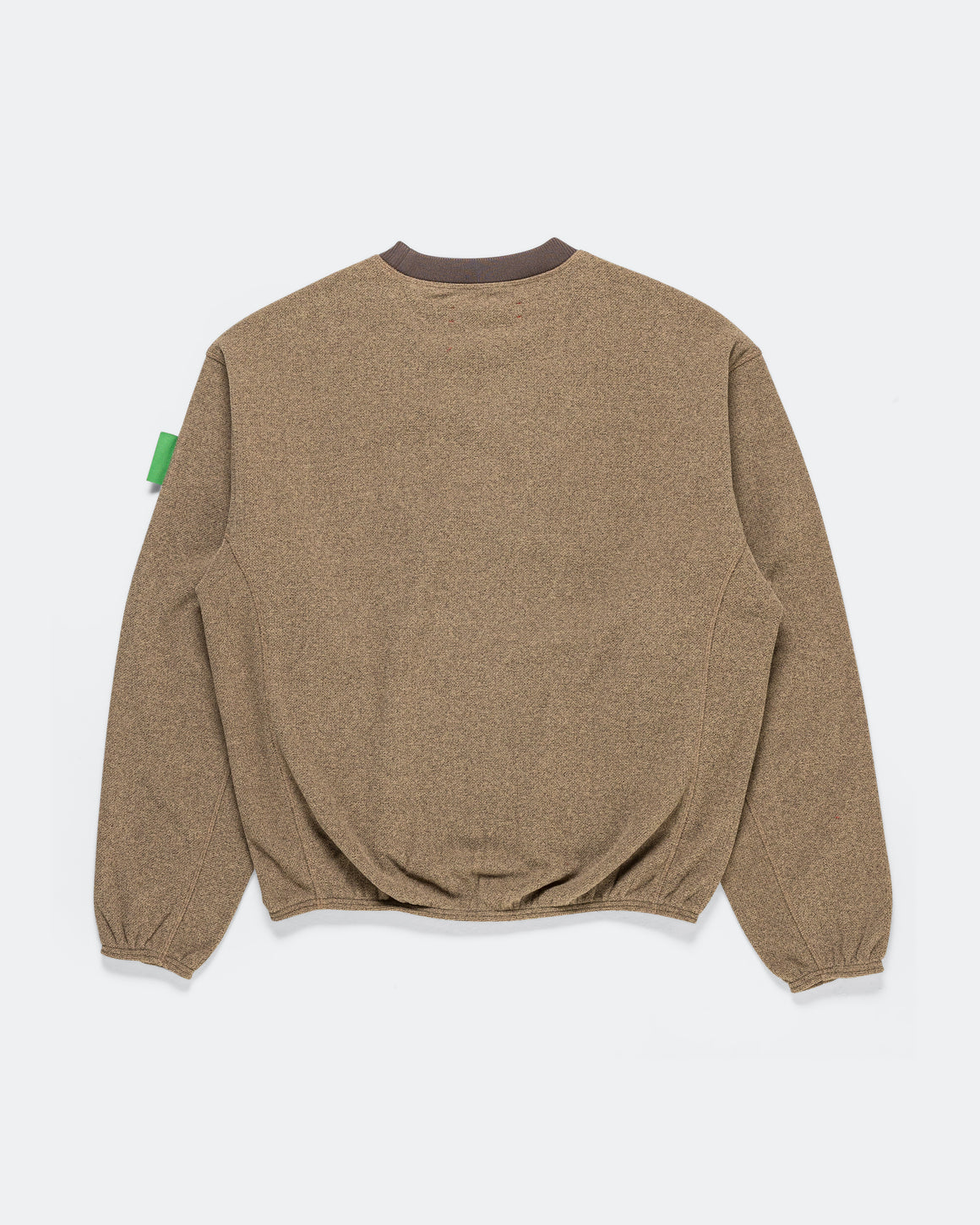 District Vision - Mens Reverse Brushed Crewneck Fleece - Melange Brown - Up There Athletics