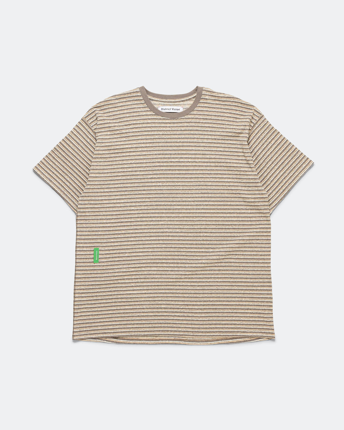 District Vision - Mens Short Sleeve Stripe Tee - Grey Stripe - Up There Athletics