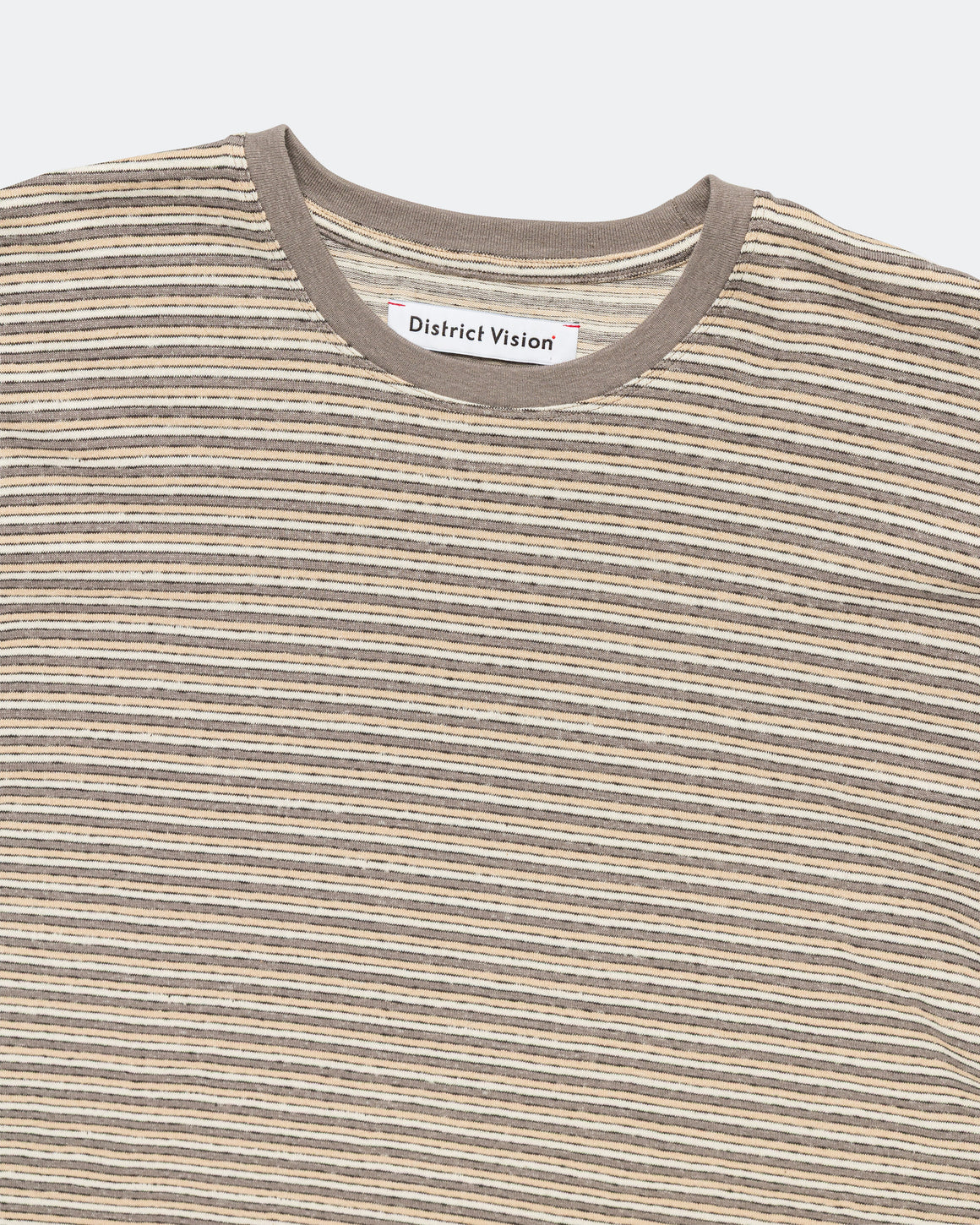 District Vision - Mens Short Sleeve Stripe Tee - Grey Stripe - Up There Athletics