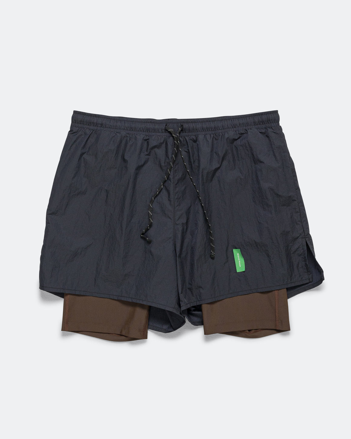 District Vision - Mens Ultralight Nylon Trail Shorts - Deep Brown/Black - Up There Athletics