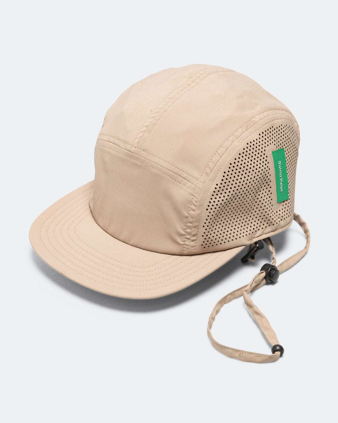 District Vision - Nylon Perforated Strap Hat - Khaki - Up There Athletics