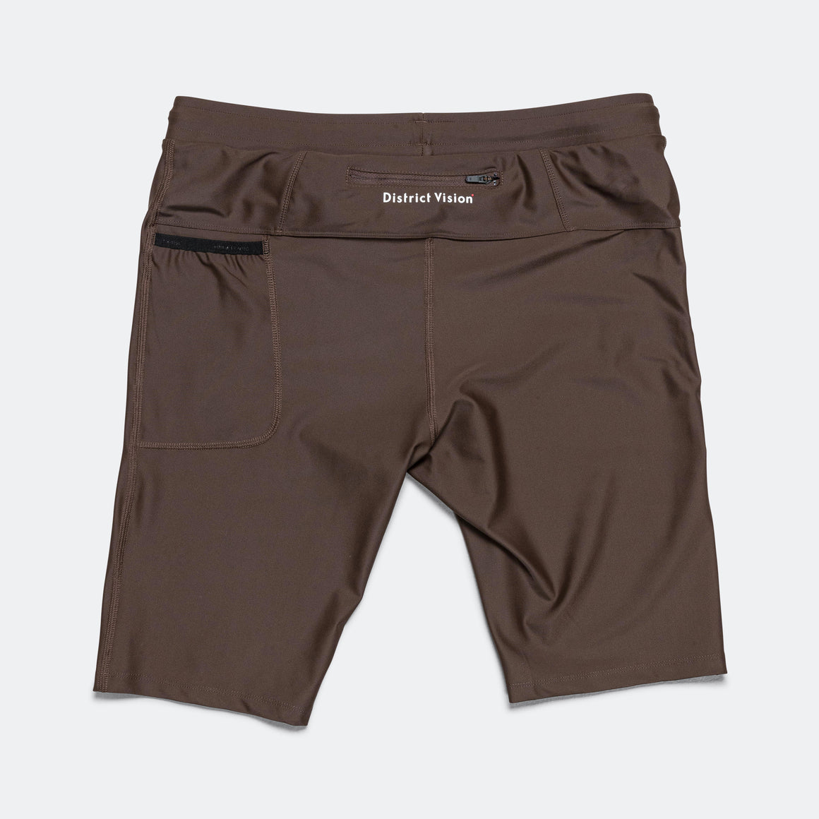 District Vision - Mens 9" Recycled Half Tights - Cacao - Up There Athletics