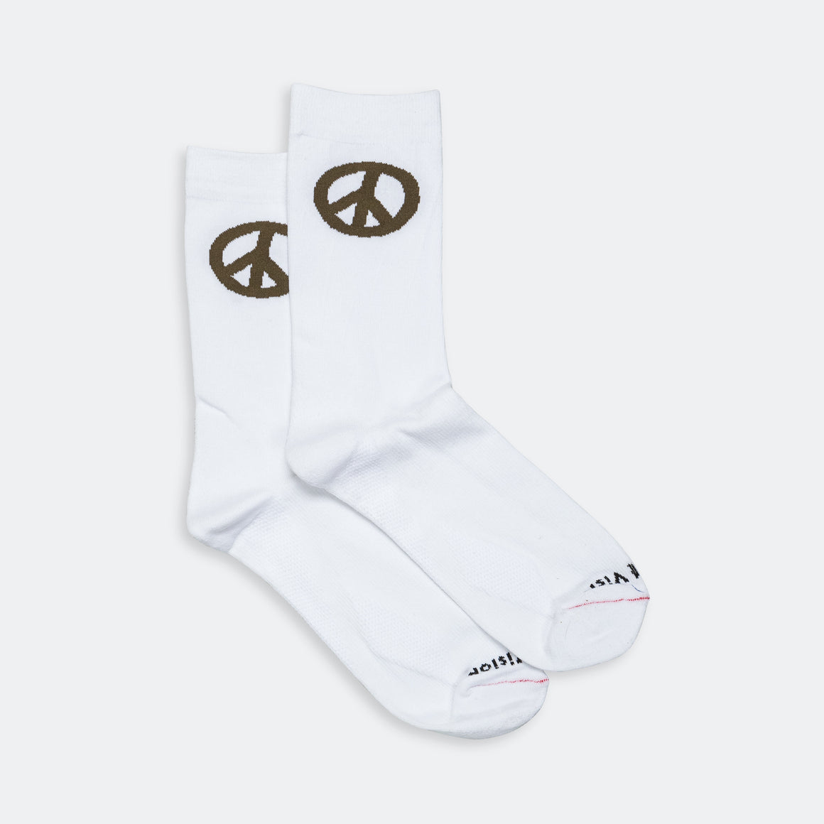 District Vision - Performance CORDURA® Crew Sock - White/Olive - Up There Athletics