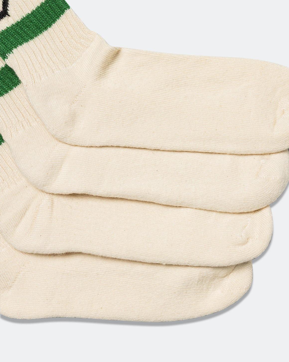 District Vision - USA Cotton Socks 2 Pack - Cream & Navy/Green Stripes - Up There Athletics