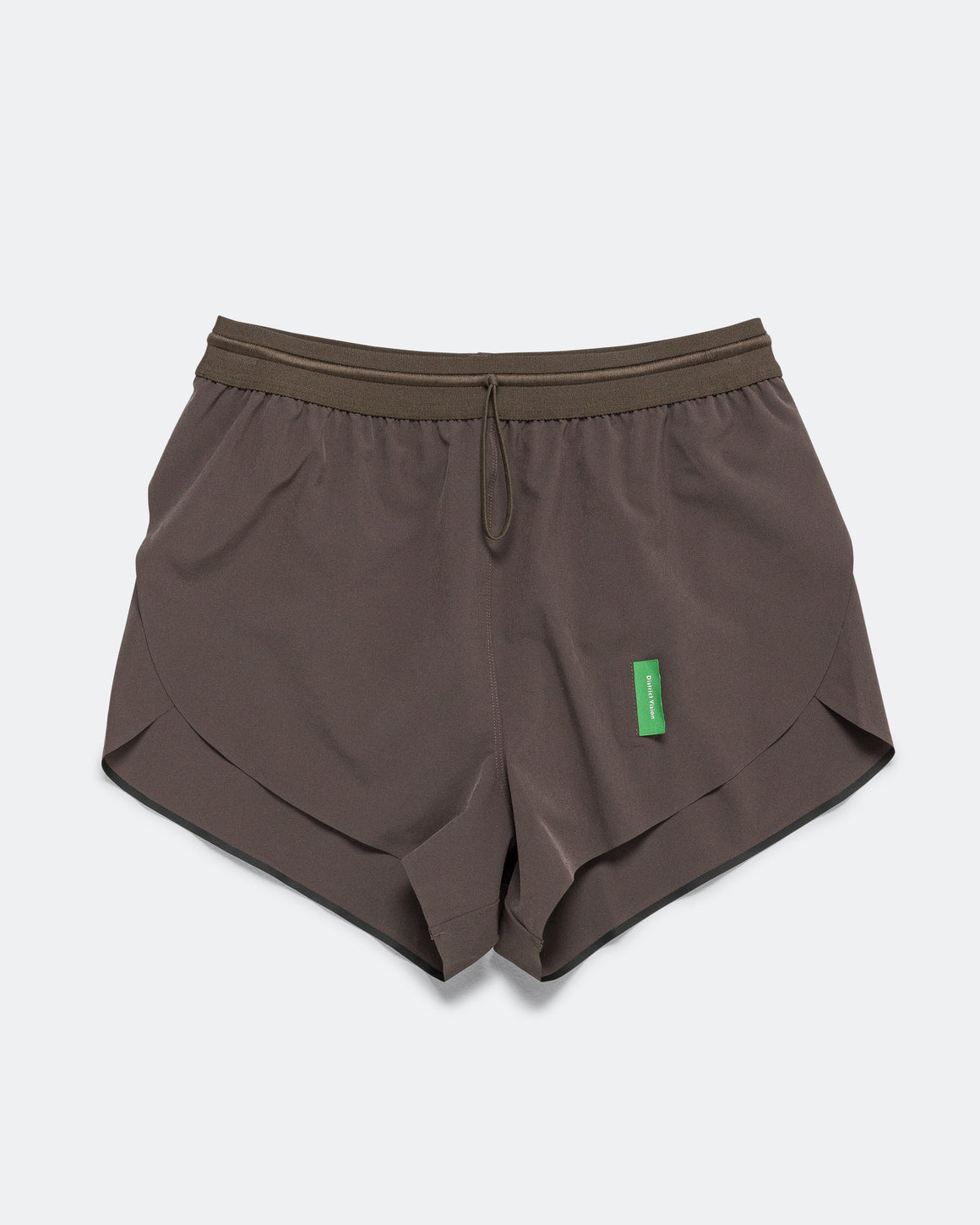 District Vision - Womens 2in Split Shorts - Dark Taupe - Up There Athletics