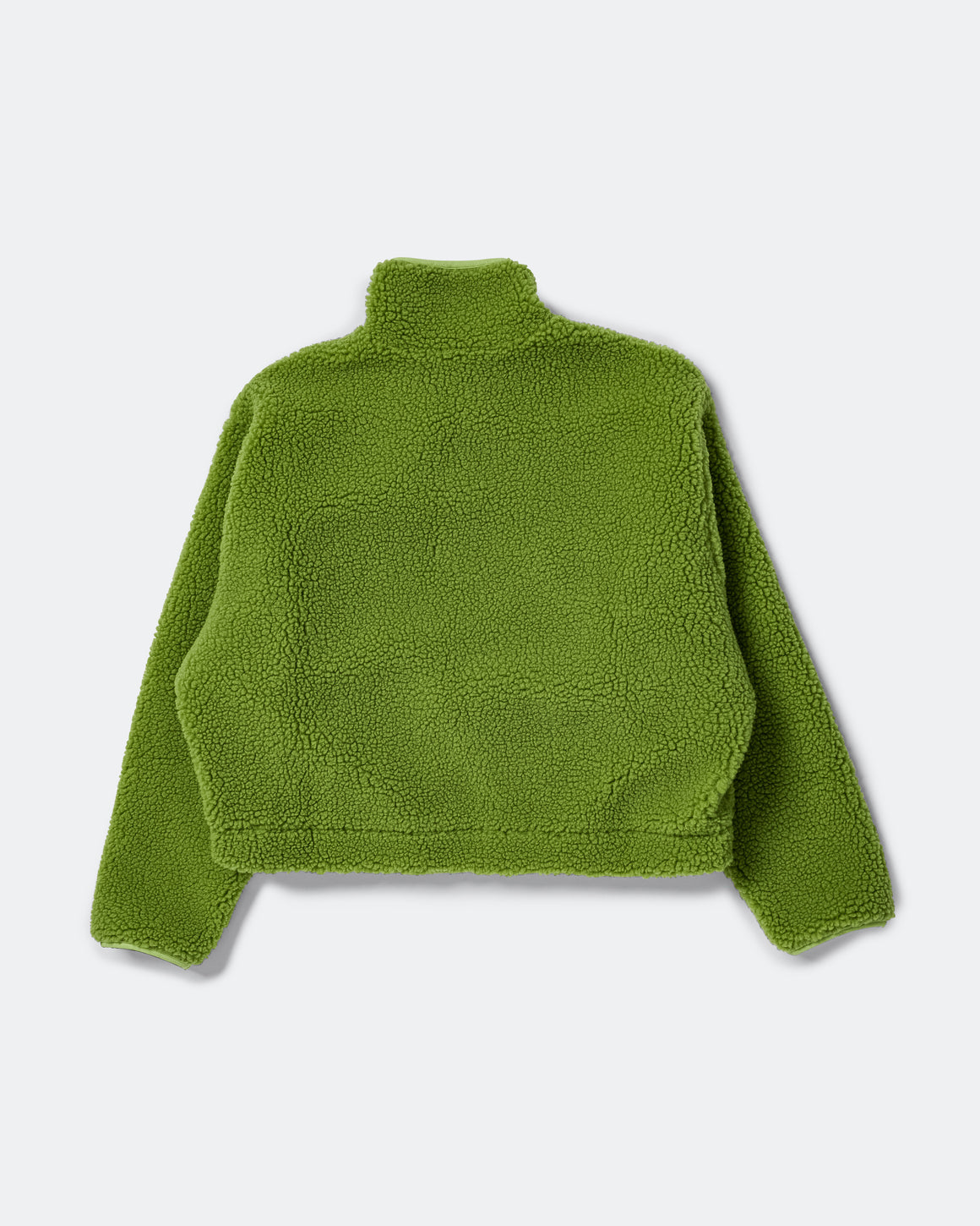 District Vision - Womens Cropped Wool Pile Fleece Jacket - Matcha - Up There Athletics