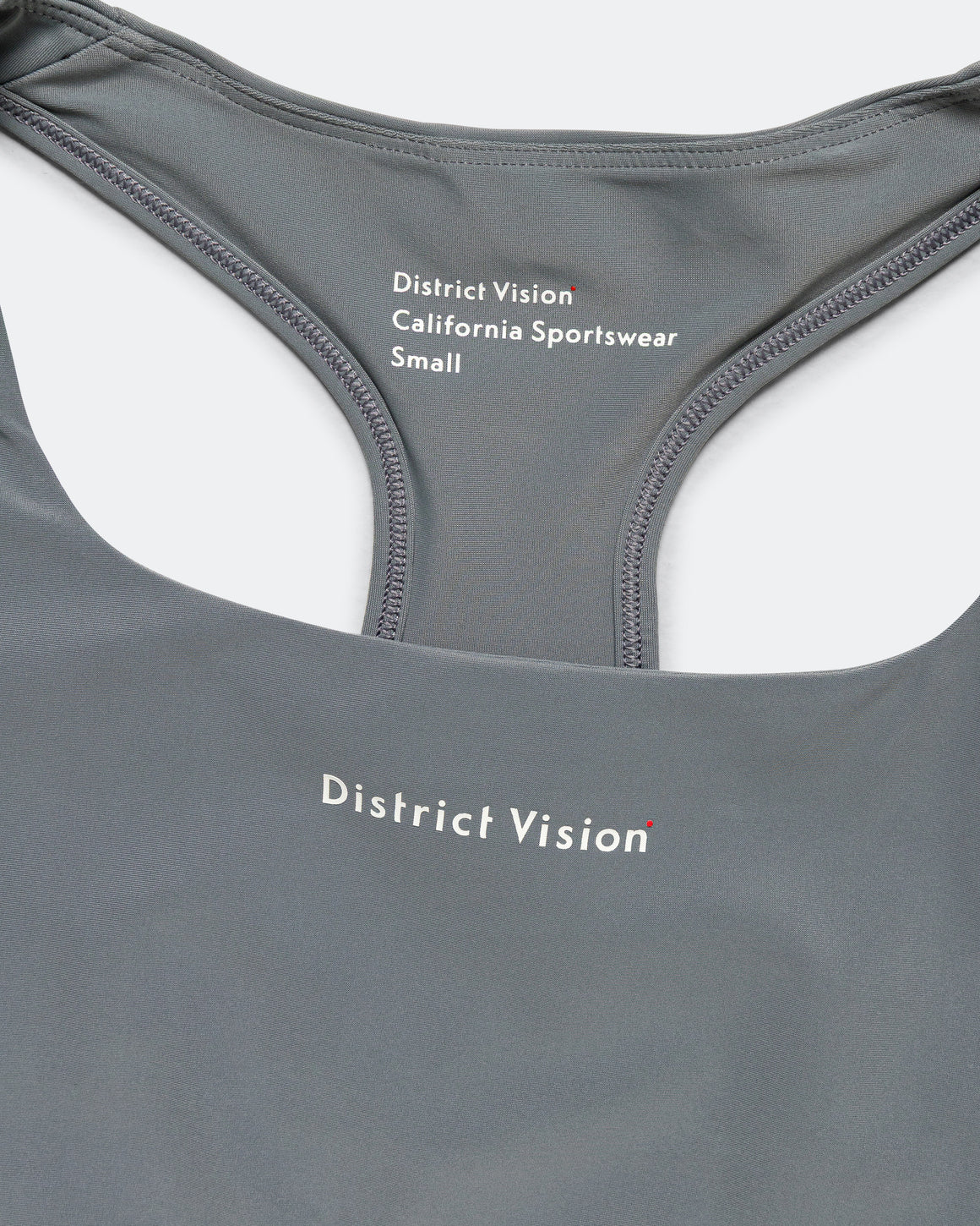 District Vision - Womens Medium Support Racer-Back Bra - Granite - Up There Athletics