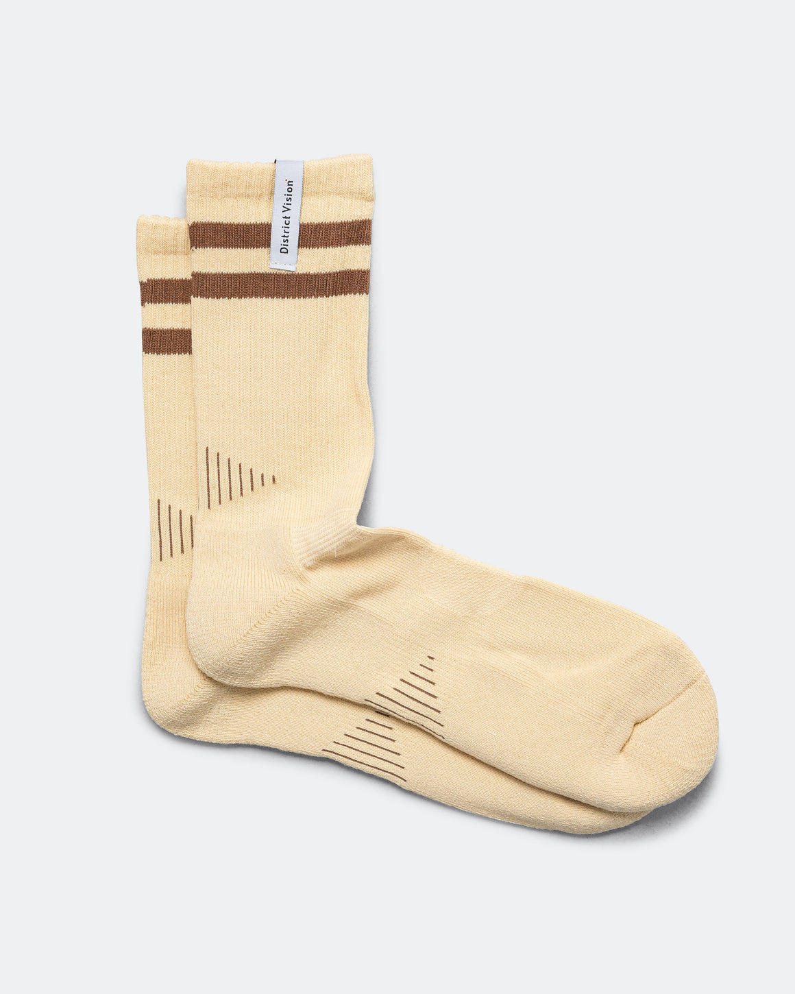 District Vision - Zonal Organic Cotton Socks - Sand/Brown - Up There Athletics