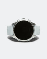 Silver w/Whitestone silicone band