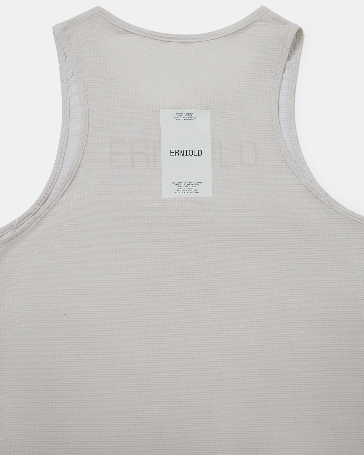 Erniold - Mens Race Singlet - Light Beige - Up There Athletics
