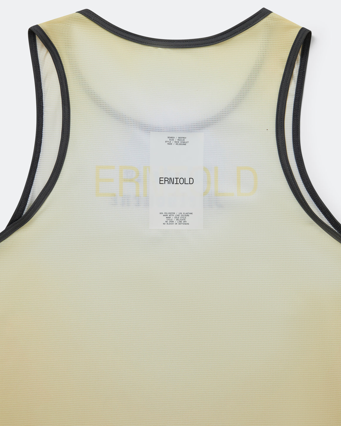 Erniold - Mens Race Singlet Melbourne - Off-White - Up There Athletics