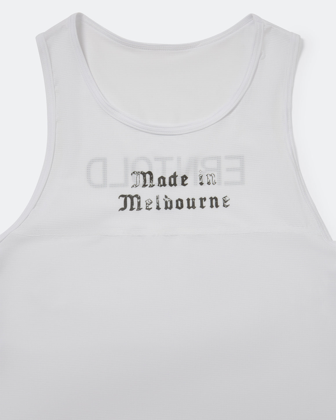 Erniold - Mens Race Singlet Melbourne - White - Up There Athletics