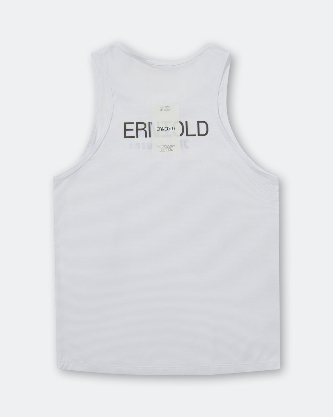 Erniold - Mens Race Singlet Melbourne - White - Up There Athletics
