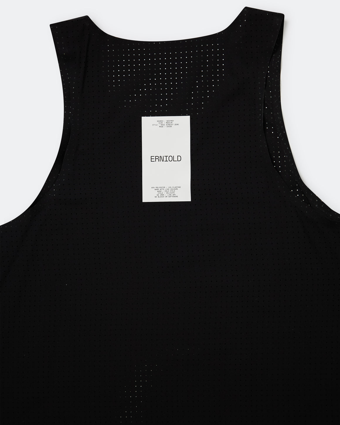 Erniold - Mens Race Singlet Zero - Black - Up There Athletics