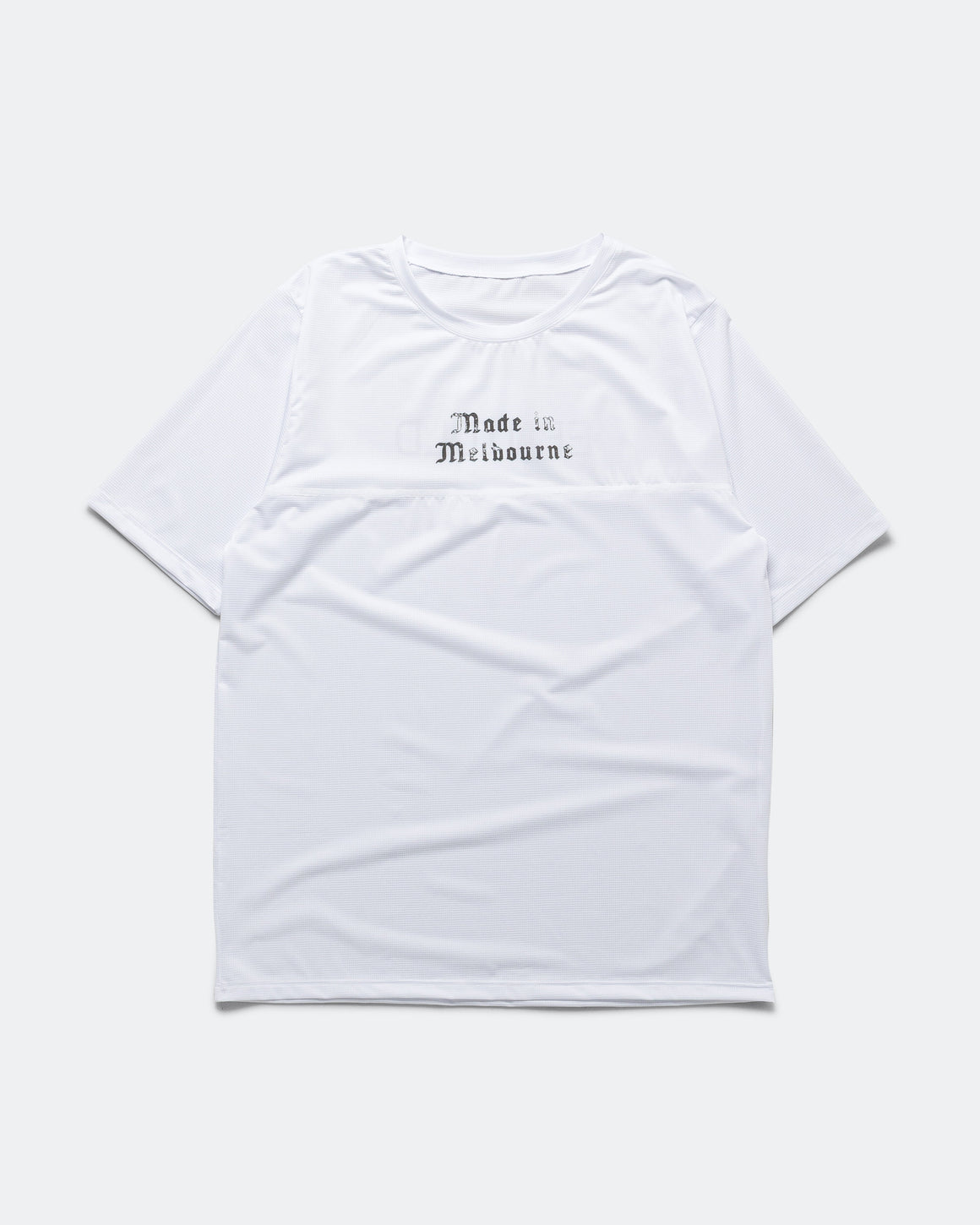 Erniold - Mens Run Tee 'Made in Melbourne' - White - Up There Athletics