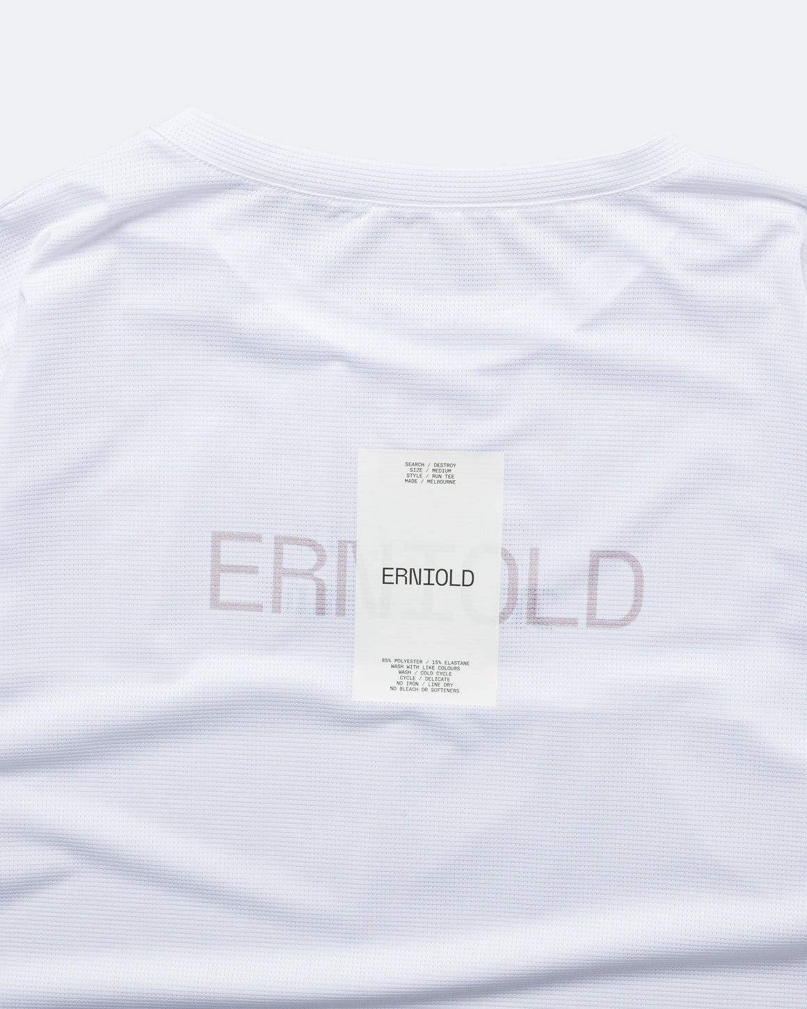 Erniold - Mens Run Tee 'Made in Melbourne' - White - Up There Athletics