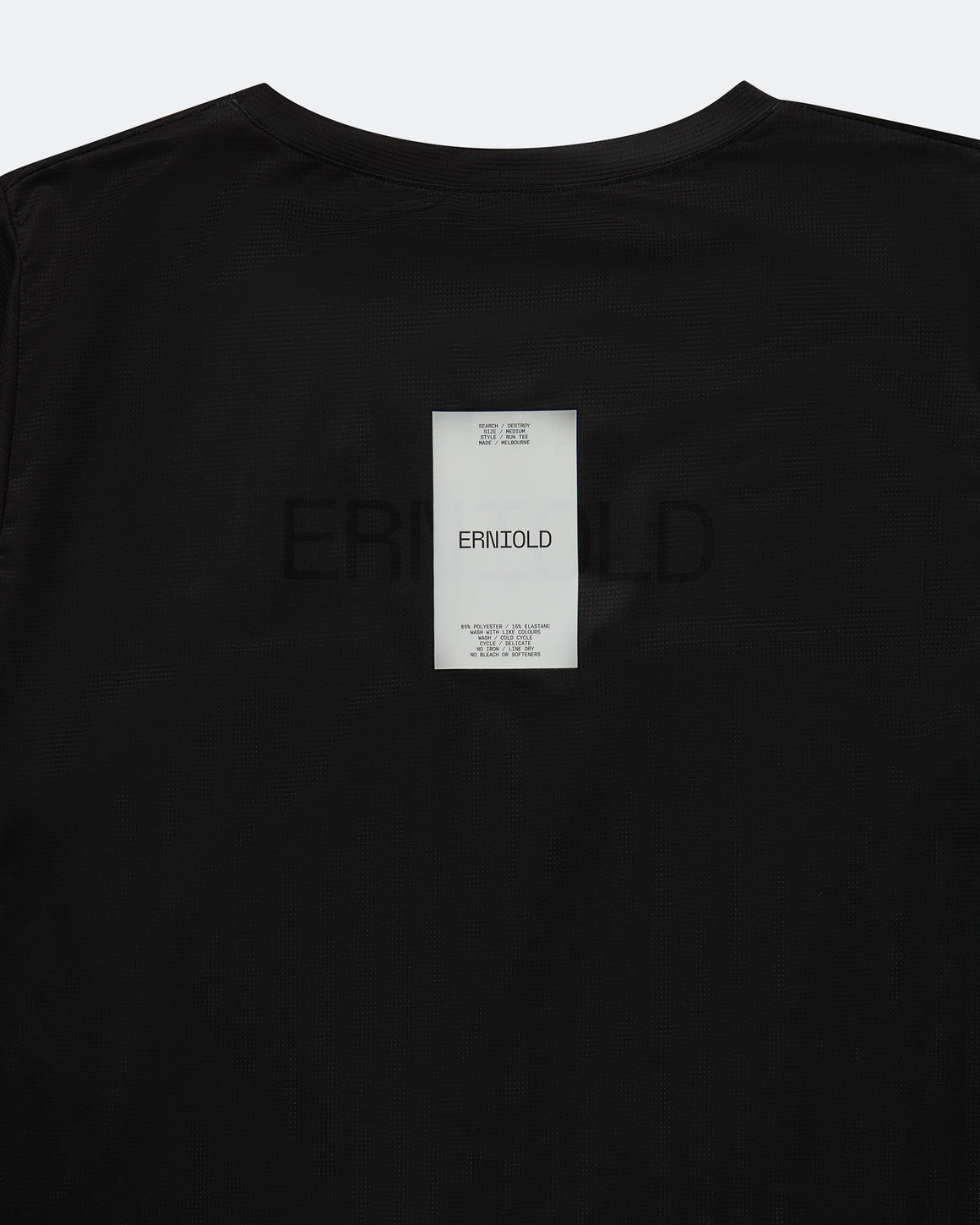 Erniold - Mens Run Tee - Washed Black - Up There Athletics