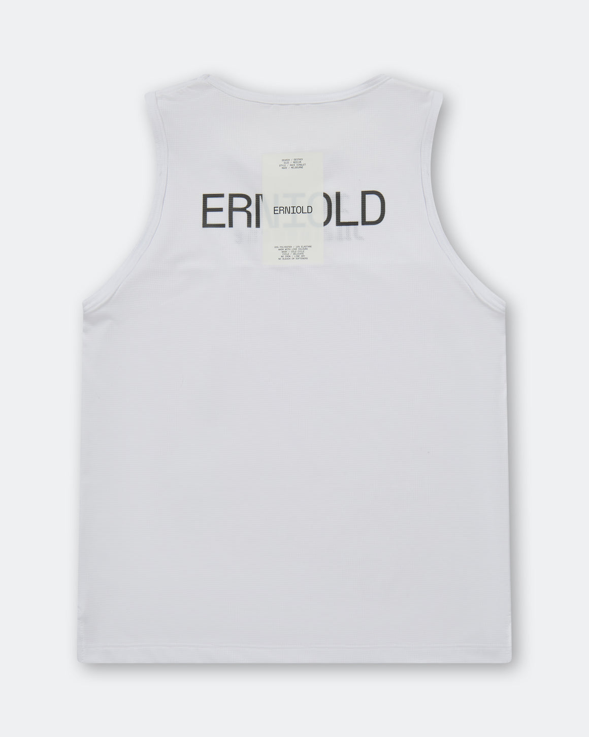 Erniold - Womens Race Singlet Melbourne - White - Up There Athletics