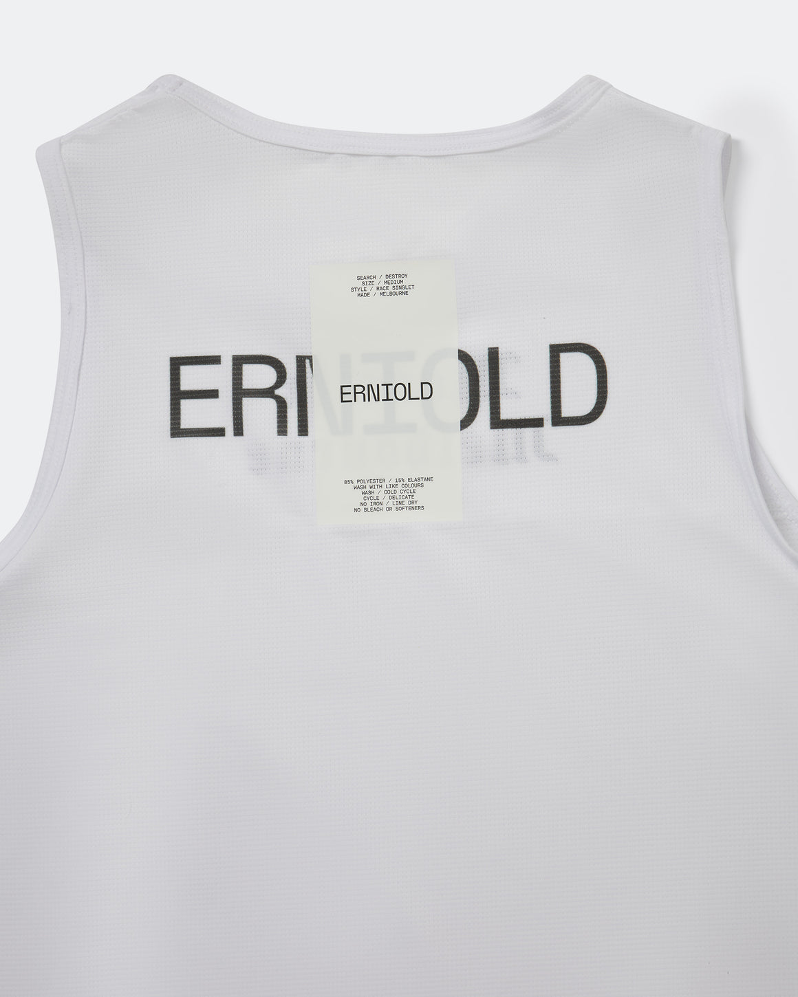 Erniold - Womens Race Singlet Melbourne - White - Up There Athletics
